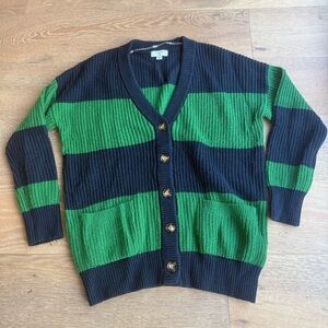 LA LIGNE x Target Striped V-Neck Boyfriend Cardigan